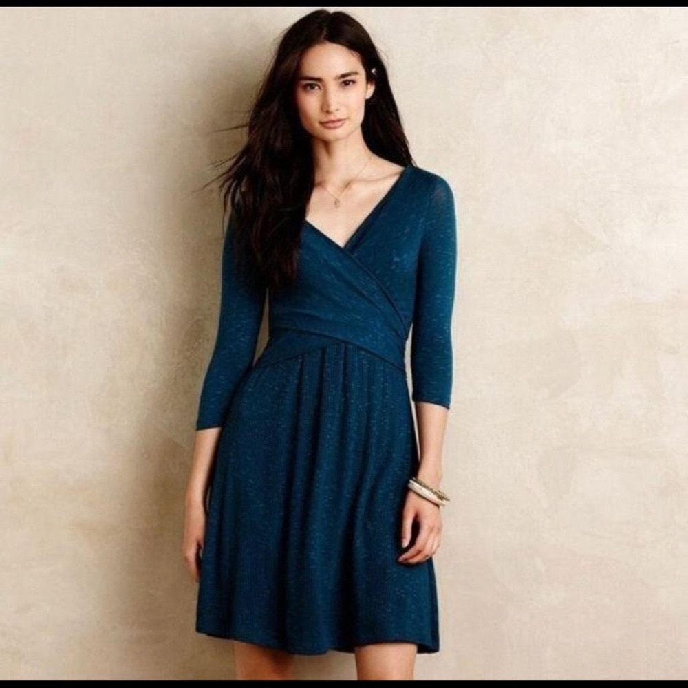 Anthropologie Amadi Fara Teal Dress, Medium